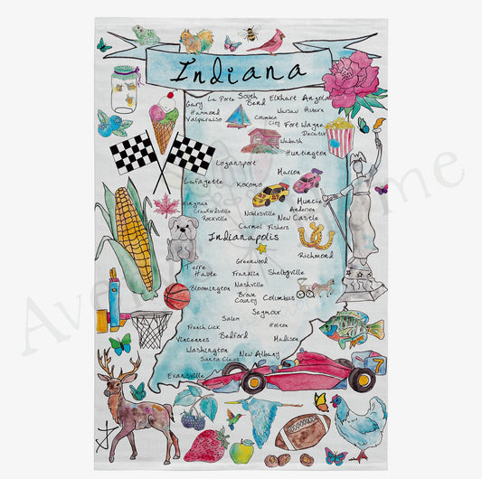 Avery's Home Indiana State Map Notecard Set