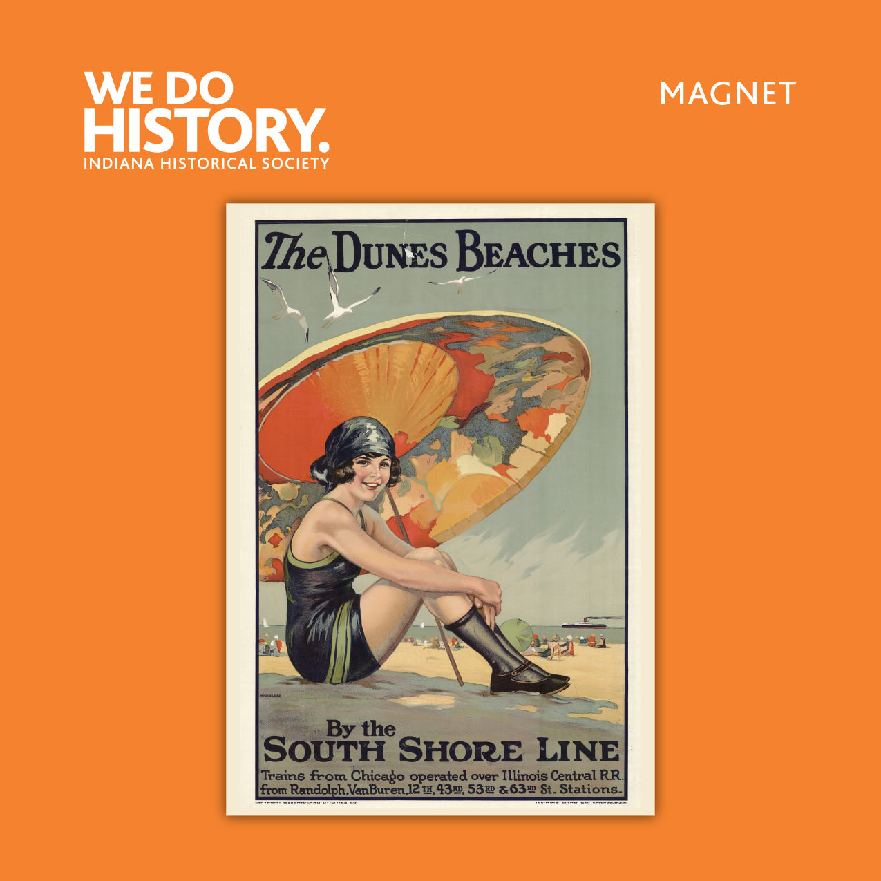Magnet The Dune Beaches by the South Shore Line, 1925