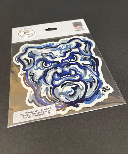 Butler University Bulldog Vinyl Sticker by Justin Patten, Storm Striker