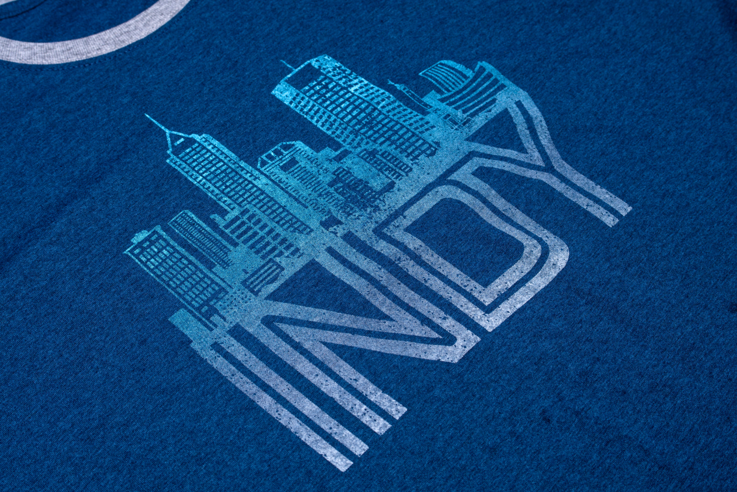 Indy Cityscape Heather Indigo T-Shirt
