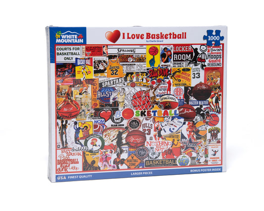 I Love Basketball 1000 Piece Puzzle from White Mountain