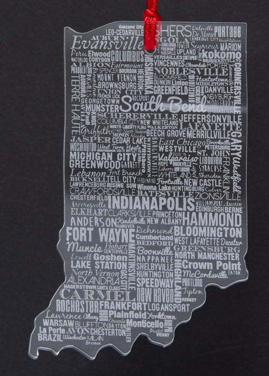 Indiana Acrylic Ornament from Nelson Gifts