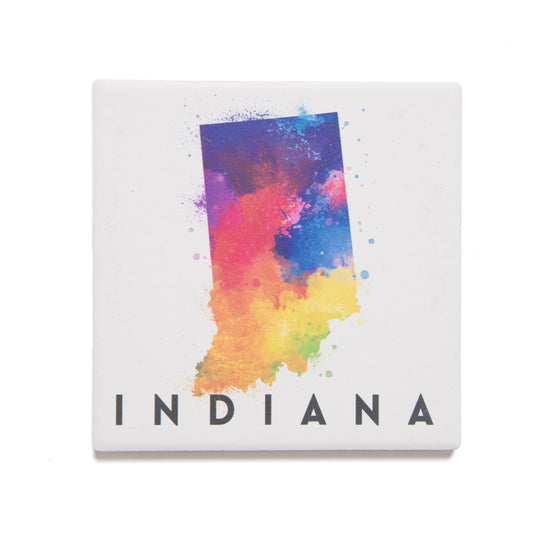 Indiana Abstract Watercolor Coaster