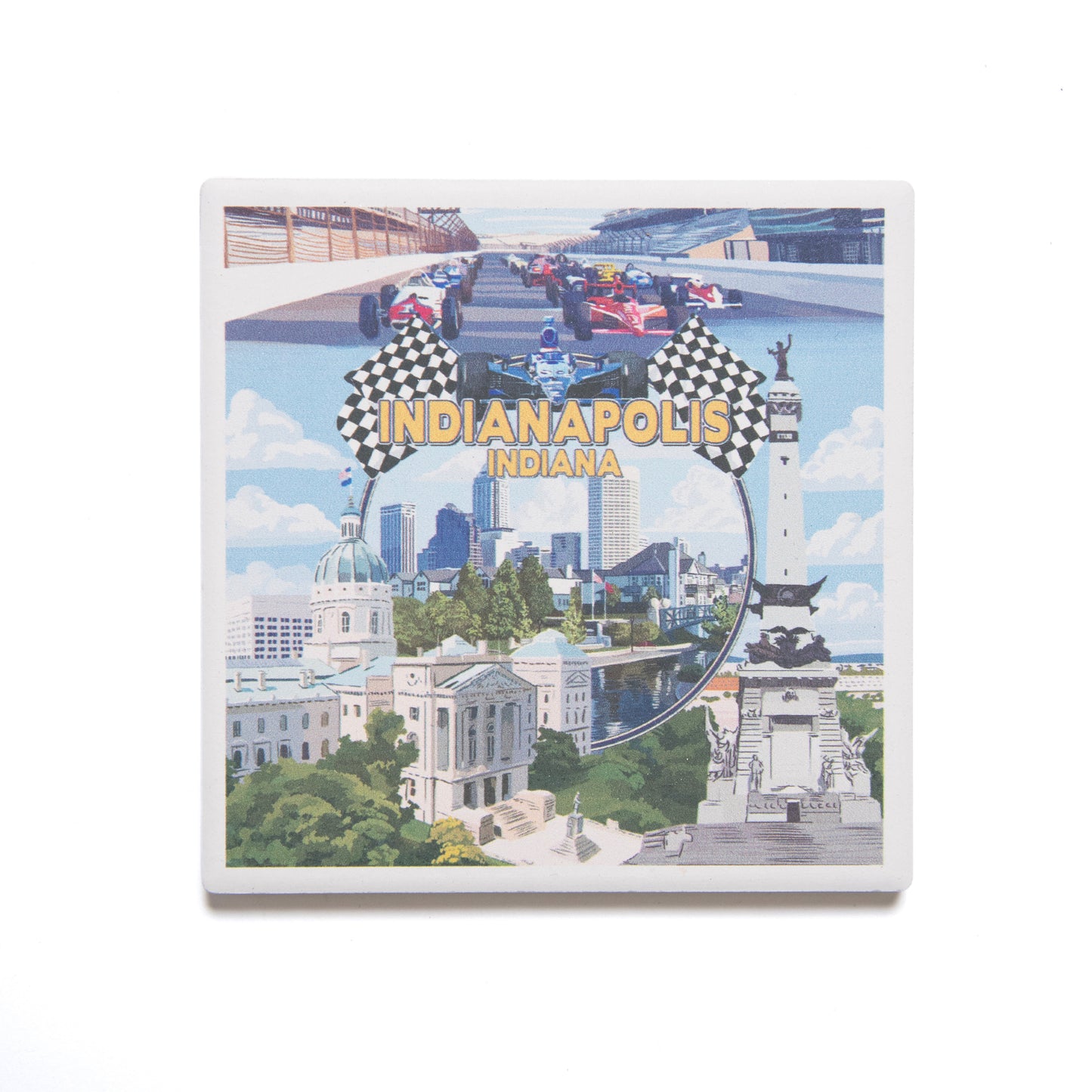 Indianapolis Montage Scenes Coaster