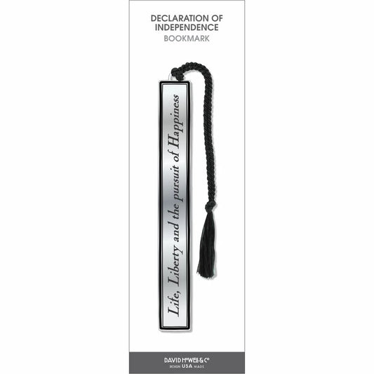 Declaration of Independence: Life, Liberty and the pursuit of Happiness Metal Bookmark from David Howell & Company