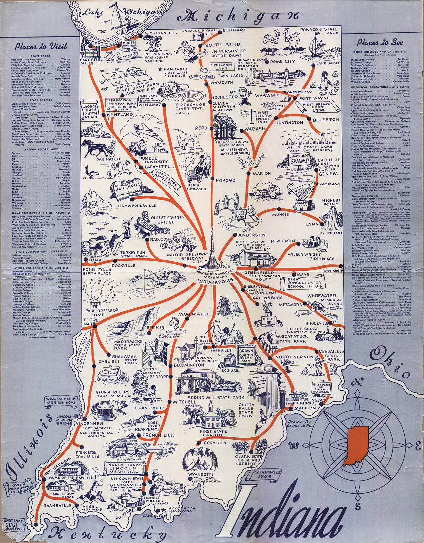 See Indiana 11x17 Map Print