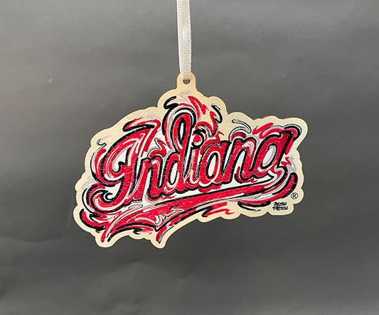 Indiana University Script Ornament by Justin Striker