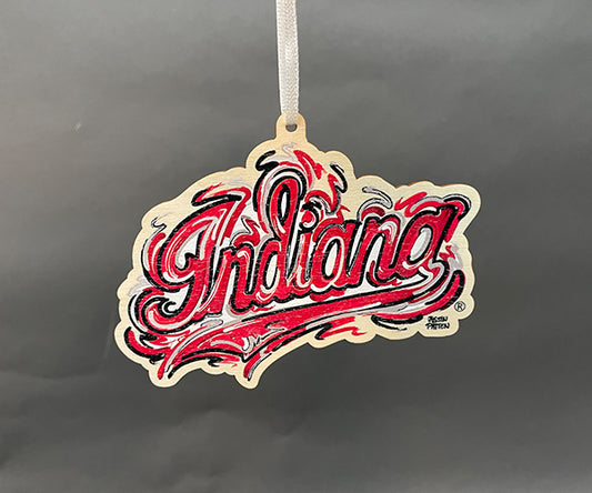 Indiana University Script Ornament by Justin Patten, Storm Striker