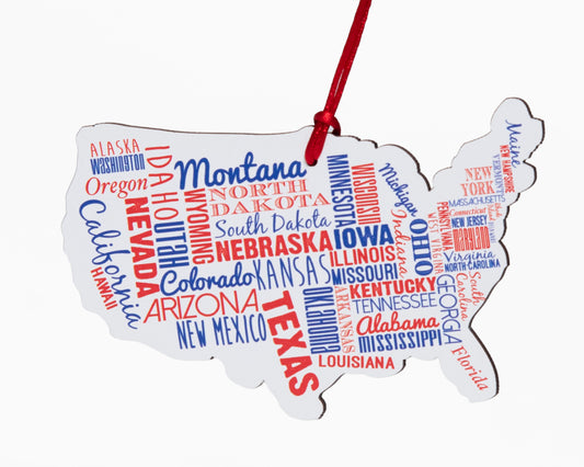 USA Wooden Ornament from Nelson Gifts
