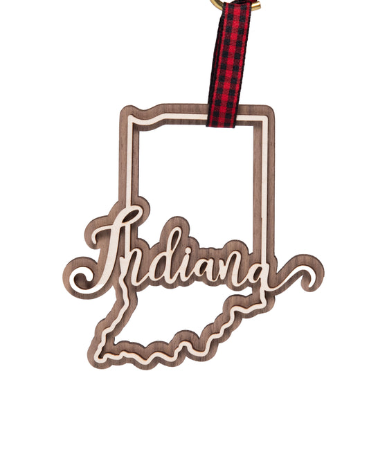 Indiana Wooden Ornament