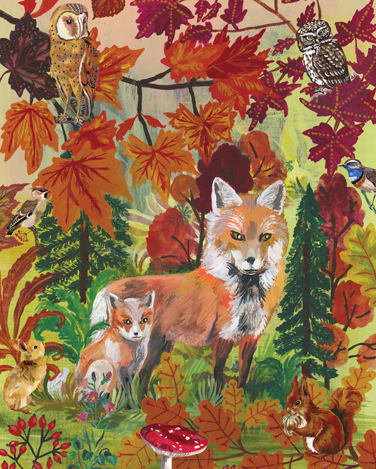 Fall Foxes Puzzle by Nathalie Lete