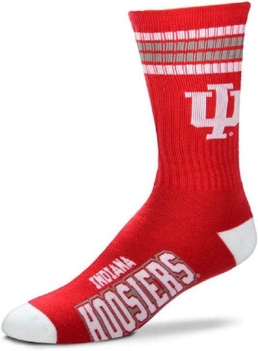 For Bare Feet Indiana University Hoosiers 4-Stripe Deuce Socks