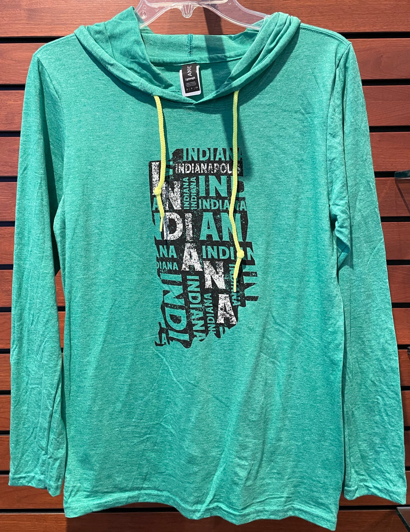 Long-Sleeved Indiana Blue or Green Hooded T-Shirt