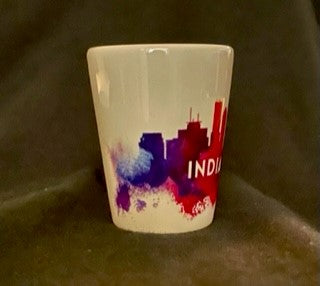 Shot Glass, Indiananapolis Abstract Watercolor