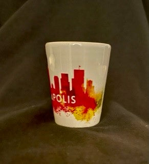 Shot Glass, Indiananapolis Abstract Watercolor