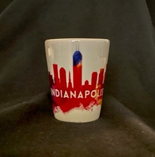 Shot Glass, Indiananapolis Abstract Watercolor