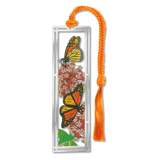 Milkweed & Monarch Butterfly Metal Bookmark from David Howell & Co.
