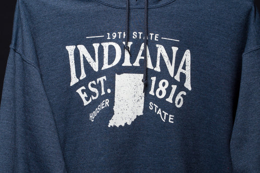 Dark Heather Indiana Est. 1816 Hooded Sweatshirt