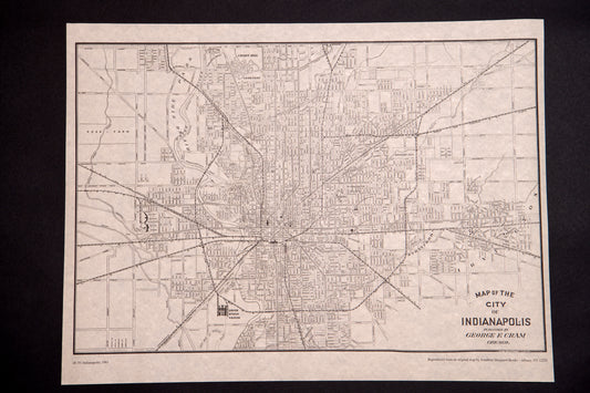 1901 Indianapolis Map 18 x 24