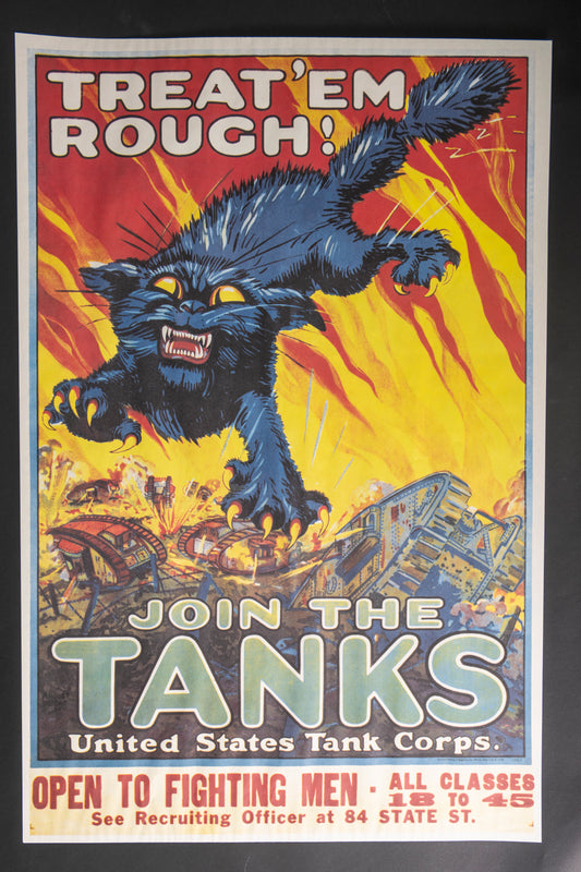 WW1 Recruiting Poster, US Tank Corps, 1918