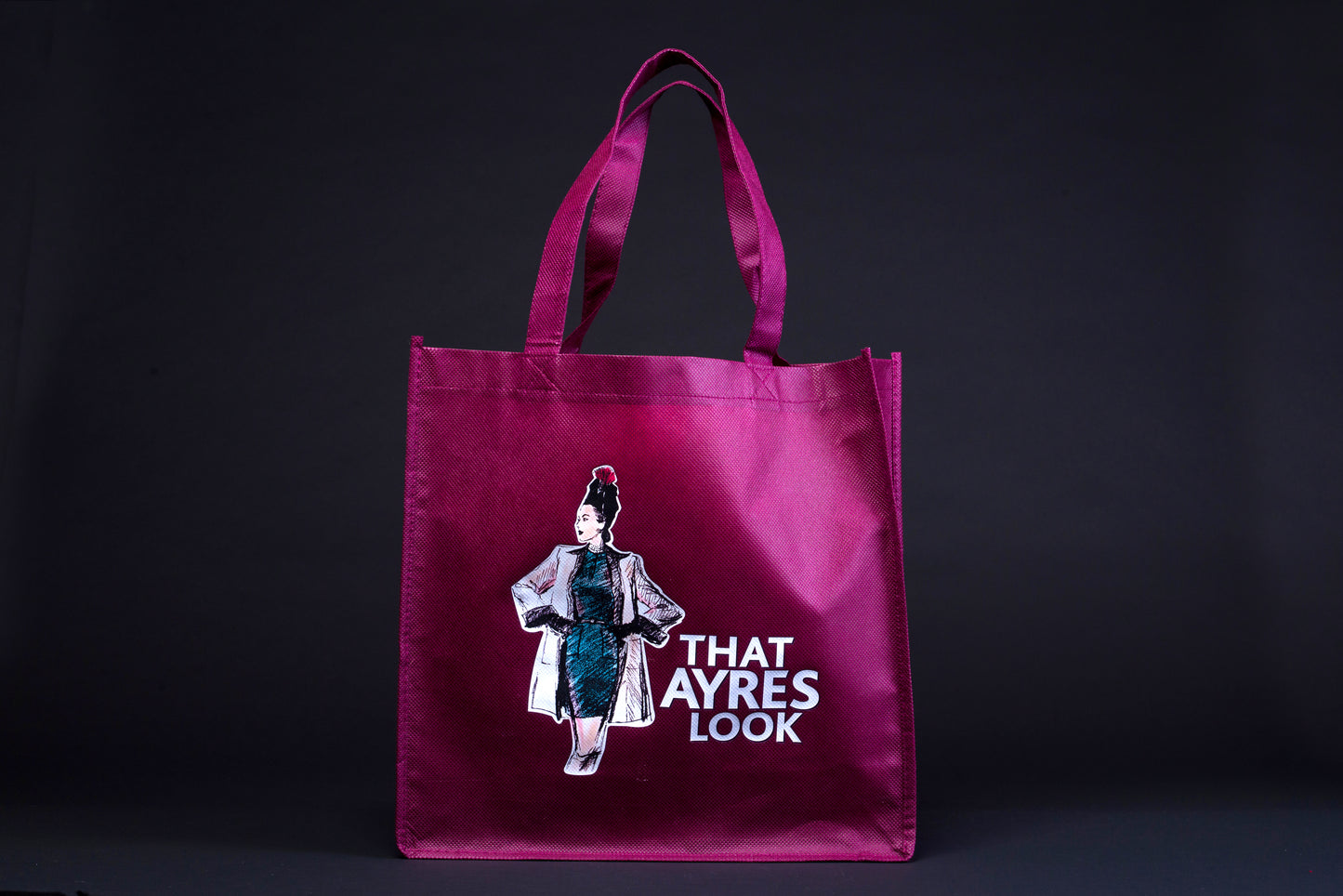 L.S. Ayres Burgundy Tote Bag