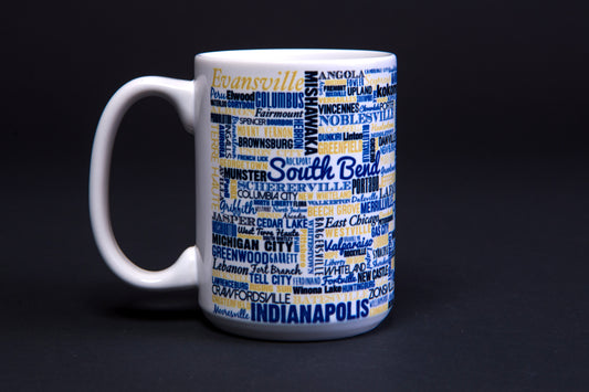 Mug Cities of Indiana 15 oz.