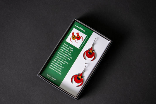 Cardinal Earrings by Charley Harper from David Howell & Co.