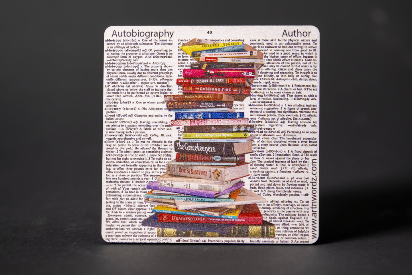 Stacked Books Coaster by Artnwordz