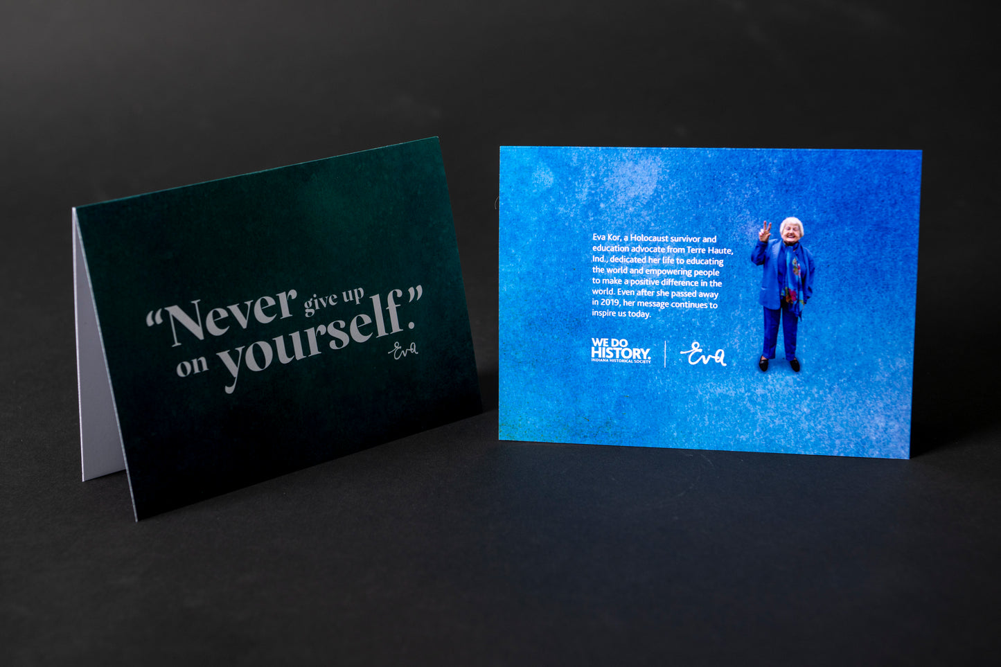 Notecard Set "Never Give Up on Yourself."-  Eva Kor
