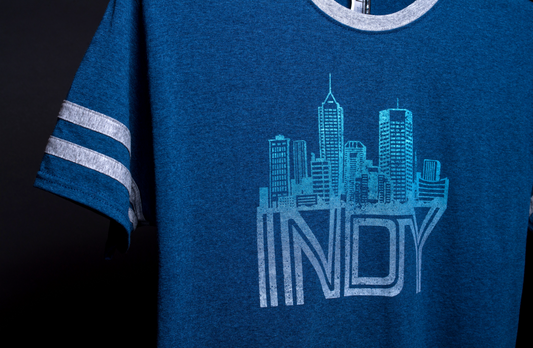 Indy Cityscape Heather Indigo T-Shirt